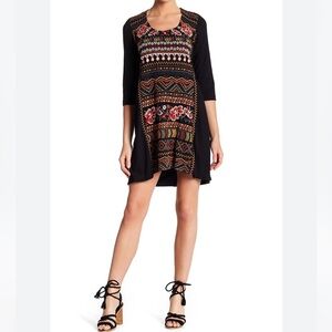 Johnny Was Waleska Embroidered Tunic Dress-colorful Size 1X